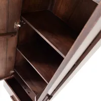 Liya hoge kast mangohout donkerbruin WOOOD